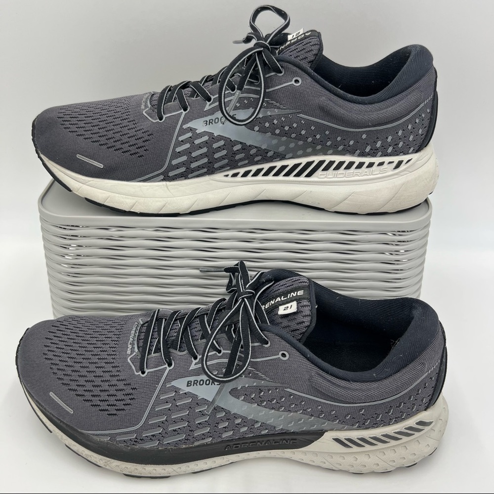 Brooks Running Shoes Adrenaline 21 Dark Grey Medium Size 12.5